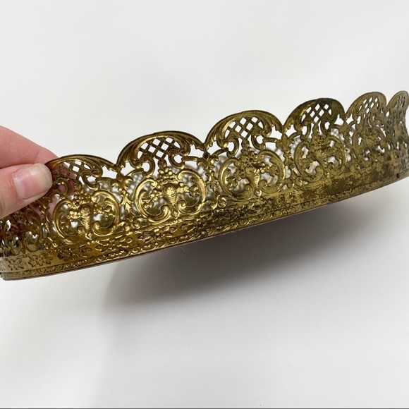 Vintage Gold Mirror Tray - Picture 2 of 5